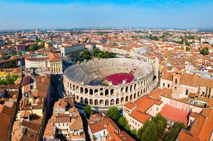 Verona Arena is a Roman amphitheater in Piazza Bra.