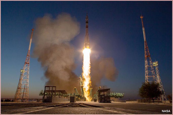 A Soyuz launch.