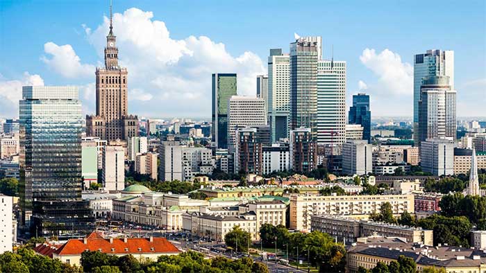 In Warsaw, the capital of Poland, experiencing summer-like weather.