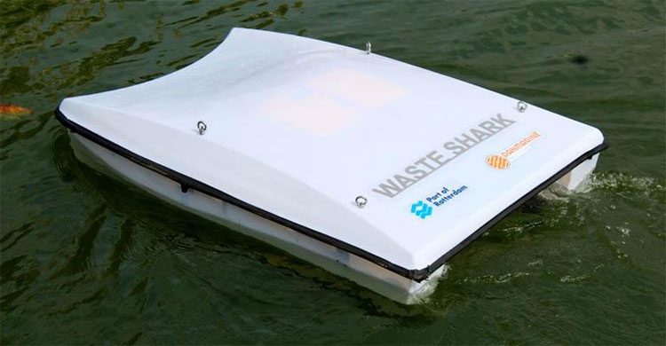 Waste Shark during its trial operation in the Netherlands a year ago.