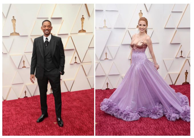 Actors Will Smith and Jessica Chastain.