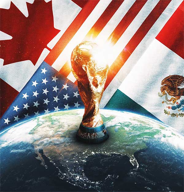 The United States, Canada, and Mexico will co-host the 2026 World Cup.