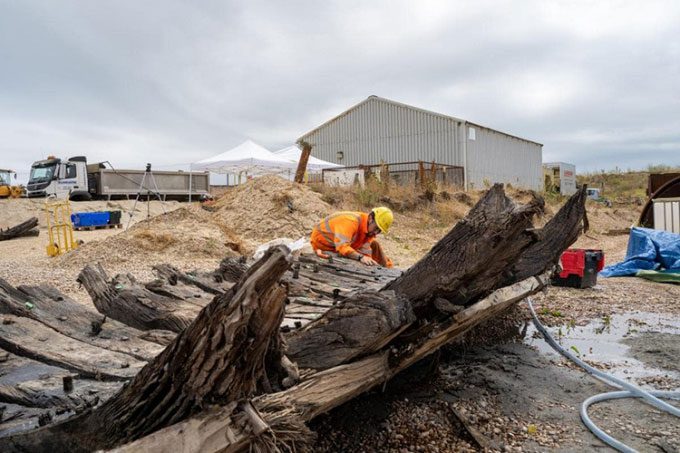 16th-century shipwreck salvaged from the bottom of a lake in southeastern England.