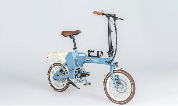 The newly launched hydrogen bicycle prototype from Youon Technology.