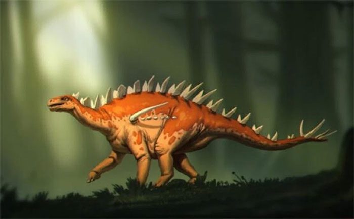 Bashanosaurus primitivus - the oldest stegosaur dinosaur in Asia.