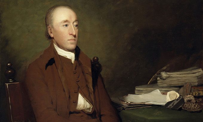 Portrait of James Hutton by artist Henry Raeburn in 1776.