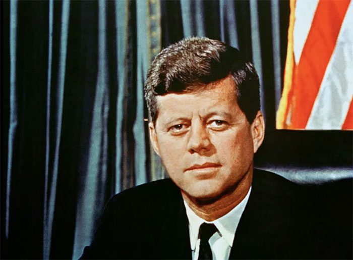 The 35th president of the United States, John F. Kennedy.