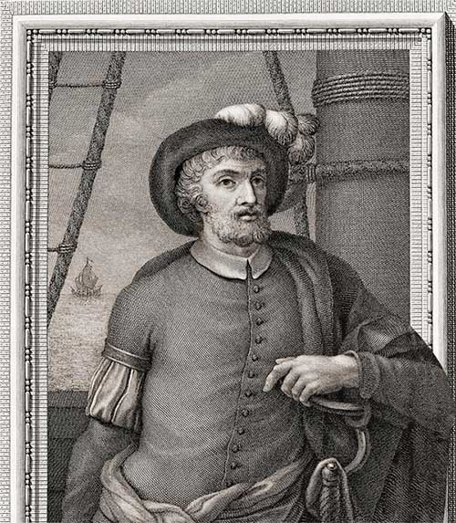 Juan Sebastián Elcano, engraving from 1791.
