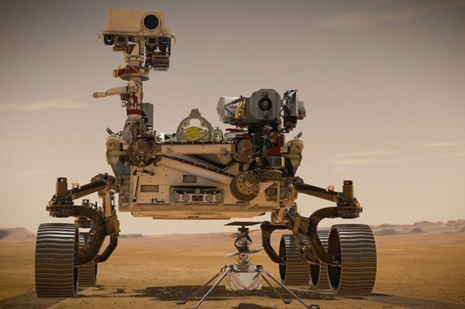 Perseverance Rover with Ingenuity helicopter.