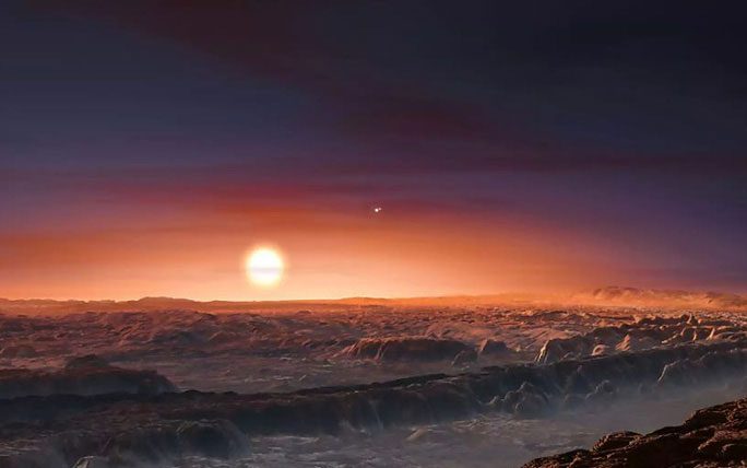 A captivating view on Proxima Centauri b