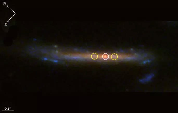Three objects appearing from the past