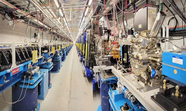 Undulator Hall, a segment of the undulator used to convert the electron beam into X-rays
