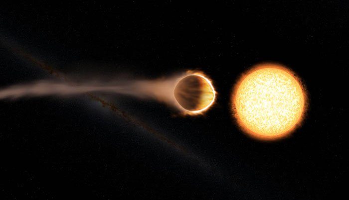 Due to its proximity, the upper atmosphere of the planet reaches temperatures of up to 2,500°C.