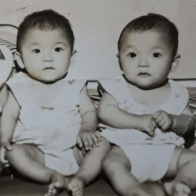 Yoon Sang-hee and Yoon Sang-ae as children.