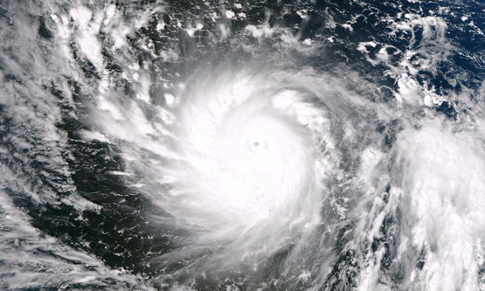 Satellite image of Super Typhoon Haiyan heading towards the Philippines on November 6, 2013.