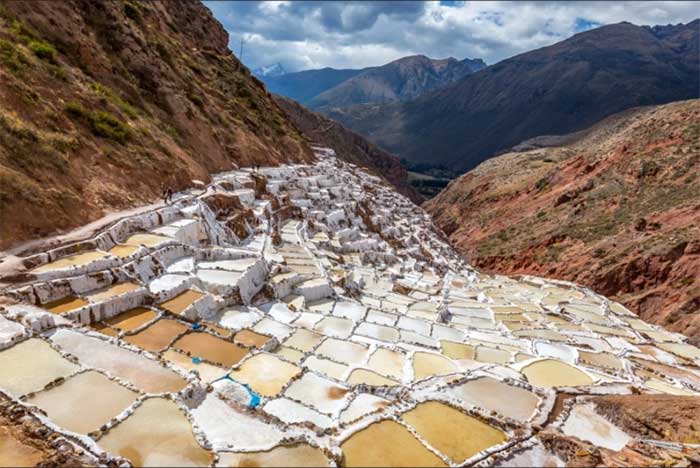 The ancient salt ponds of Maras are one of the unique attractions in Peru.
