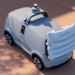 automatic car near sidewalk to protect pedestrians 118323