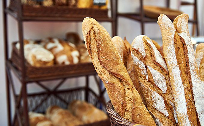 Baguette - the long, crispy bread characteristic of France