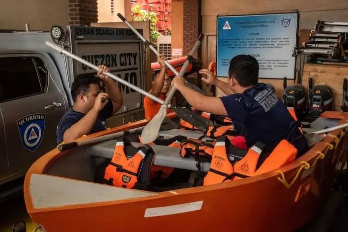 Philippine authorities organized evacuations from coastal areas