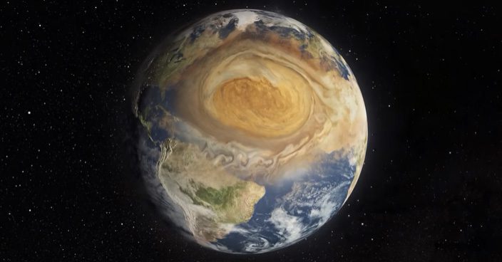 The Great Red Spot on Jupiter can contain three Earths inside.