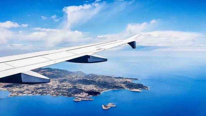 Flying over the ocean is considered relatively as safe as flying over land