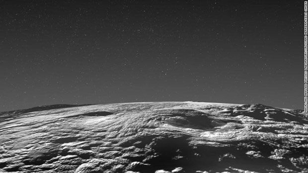 Surface of Pluto.