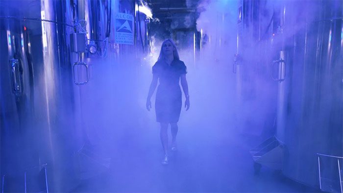 Human bodies preserved inside sealed steel chambers.