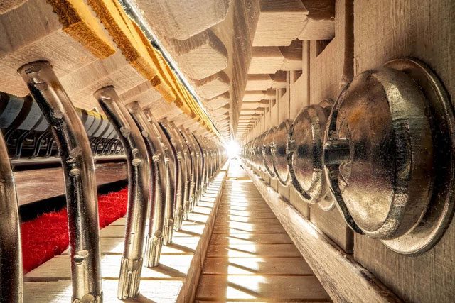 Fazioli Grand Piano resembling a subway station