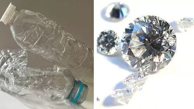 Diamonds created from inexpensive plastic could change the perception of these materials.