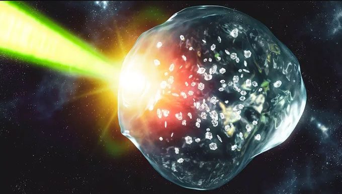 Scientists successfully transform plastic into diamonds using ultra-powerful lasers.
