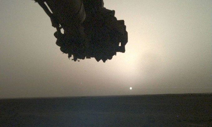 Sunrise on Mars.