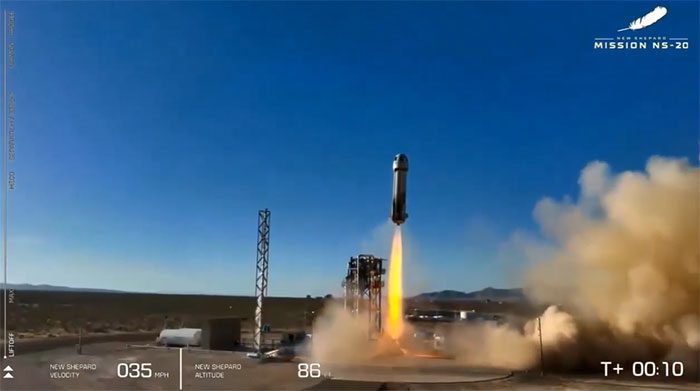 This is Blue Origin's fourth crewed flight.