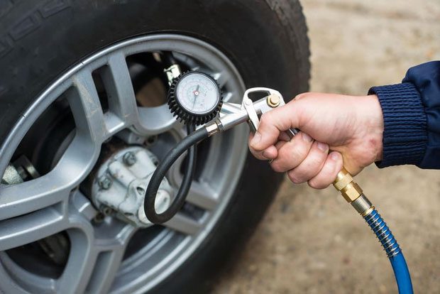 Tires should not be under-inflated or over-inflated; they need to be inflated to the recommended standards.