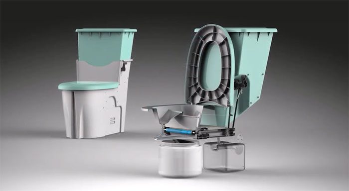 Users simply need to attach it to the floor, fill it with waste material, and can start using it.