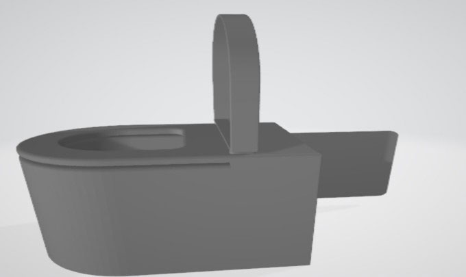 3D design image of the smart toilet developed by the team.