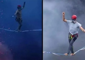 breaking guinness world records walking on the edge of an active volcano 123487