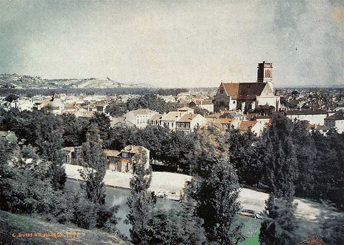 This photograph from 1877 is the first color photograph ever taken of a landscape