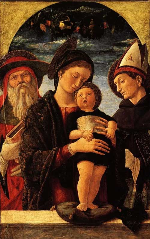 The painting Virgin and Child with Saints Jerome and Louis of Toulouse