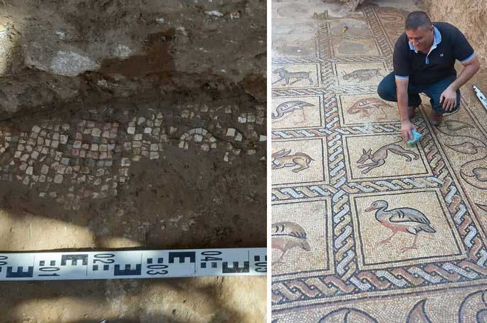 This floor dates back to between the 5th and 7th centuries.