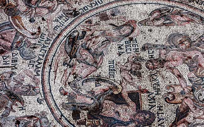 The mosaic covers an area of approximately 120 square meters