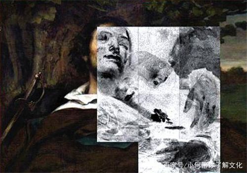 Detail of the woman in the man's embrace revealed by X-ray.