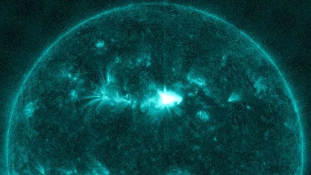 One of the 17 flares originating from the AR2975 sunspot.