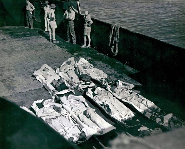 Only 317 of the 1,196 crew members of the Indianapolis survived.