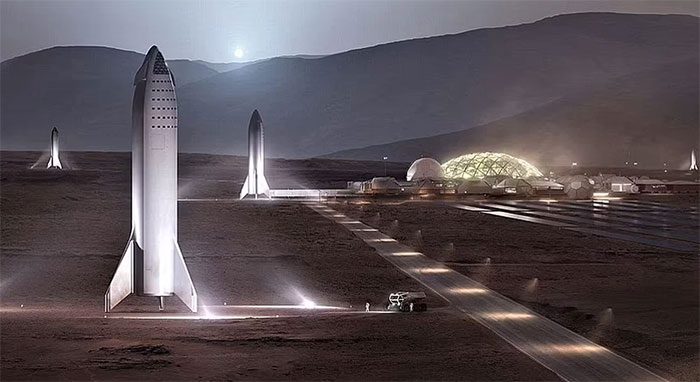 Mars base by billionaire Elon Musk.