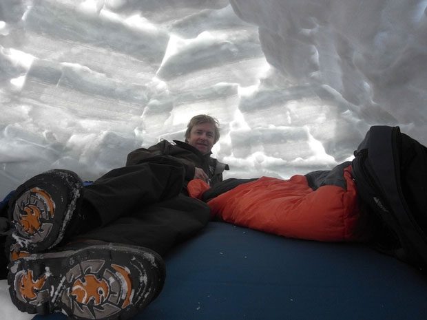 An igloo with good insulation.