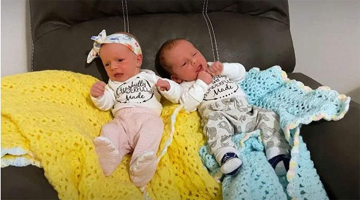 Twins Lydia and Timothy Ridgeway.