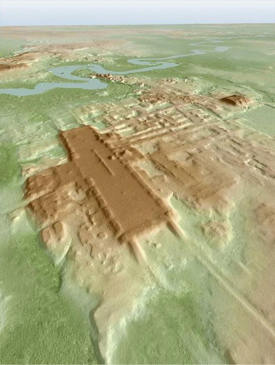 Stunning LiDAR image showing structures in an area of 85,000 km²