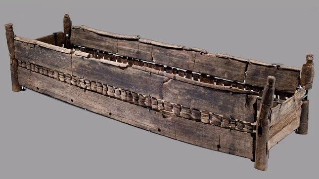 One of the beds used for burying the dead.