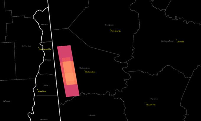 Bright flash from the meteor recorded by satellites on January 1.