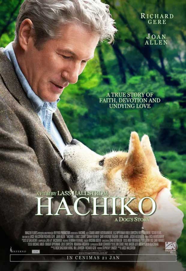 The movie Hachiko (2009) adapted by Hollywood